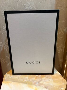 Gucci Black and White Logo Empty Shoe Box